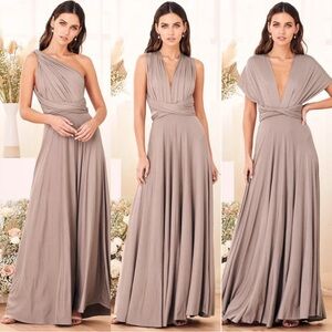 Taupe Convertible Maxi Dress
